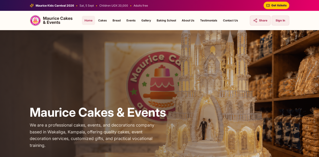 Preview of My Maurice — E-commerce & Bakery Management System
